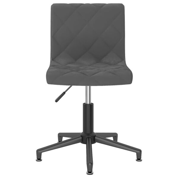 vidaXL Chaise pivotante de bureau Gris fonc&eacute; Velours