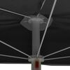 vidaXL Demi-parasol de jardin avec m&acirc;t 180x90 cm anthracite