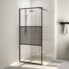 vidaXL Paroi de douche avec verre ESG transparent 80x195 cm Noir