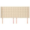 vidaXL T&ecirc;te de lit avec oreilles Cr&egrave;me 163x16x118/128 cm Tissu
