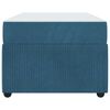 vidaXL Cadre de lit avec matelas Bleu 90 x 190 cm tissu