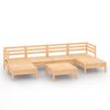 vidaXL Salon de jardin 7 pcs Bois de pin massif