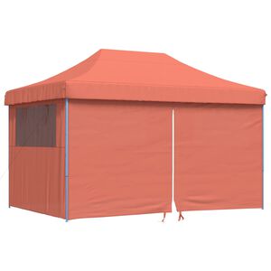 vidaXL Tente de r&eacute;ception pliable escamotable avec 4 parois lat&eacute;rales