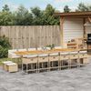 vidaXL Ensemble &agrave; manger de jardin et coussins 17 pcs beige