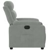 vidaXL Fauteuil inclinable électrique gris clair velours