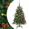 vidaXL Sapin de No&euml;l artificiel Vert 120 cm PVC, m&eacute;tal et plastique