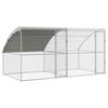 vidaXL Cage &agrave; poules avec 2 portes 2 pi&egrave;ces Argent&eacute; 400x200x200cm