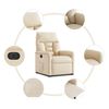 vidaXL Fauteuil inclinable électrique beige tissu microfibre