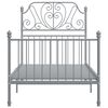 vidaXL Cadre de lit sans matelas gris métal 90x200 cm