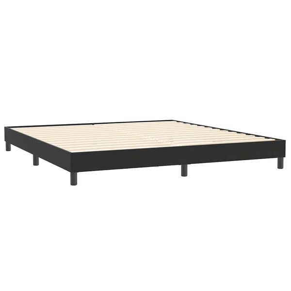 vidaXL Sommier &agrave; lattes de lit avec matelas noir 180x220 cm velours