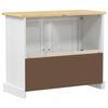 vidaXL Armoire d'&eacute;vier avec &eacute;tag&egrave;re Blanc 73 x 33 x 60 cm Pin massif