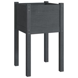 vidaXL Jardini&egrave;re d'ext&eacute;rieur Gris 40x40x70 cm Bois de pin massif