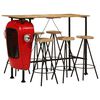 vidaXL Ensemble de bar 7 pcs bois de manguier massif