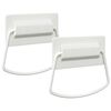 vidaXL Poign&eacute;es de Meuble 2 pc Blanc 85 x 45 mm M&eacute;tал