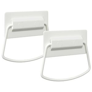 vidaXL Poign&eacute;es de Meuble 2 pc Blanc 85 x 45 mm M&eacute;tал
