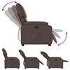 vidaXL Fauteuil inclinable &eacute;lectrique Marron Similicuir
