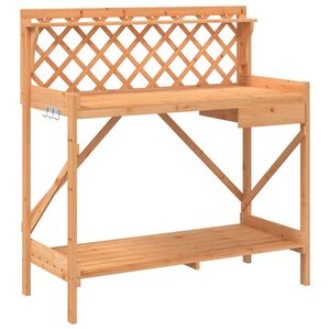 vidaXL Banc de rempotage avec treillis marron bois massif de sapin