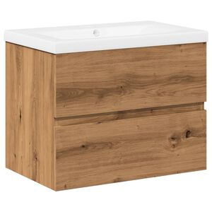 vidaXL Armoire lavabo avec bassin int&eacute;gr&eacute; ch&ecirc;ne artisanal