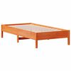 vidaXL Cadre de lit sans matelas cire marron 75x190 cm bois pin massif