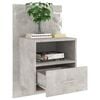 vidaXL Tables de chevet murales 2 pcs Gris b&eacute;ton