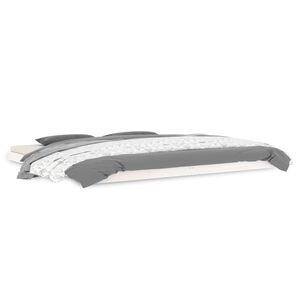 vidaXL Cadre de lit sans matelas blanc 200x200 cm bois massif de pin