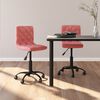 vidaXL Chaises pivotantes &agrave; manger lot de 2 Rose Velours