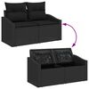 vidaXL Ensemble de canap&eacute; de jardin 7 pcs Noir Poly rotin