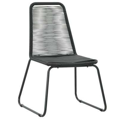 vidaXL Chaises d'extérieur lot de 2 Résine tressée Noir