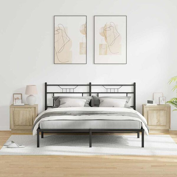 vidaXL Cabinet de chevet 2 pcs Ch&ecirc;ne Sonoma 44 x 34,5 x 45 cm