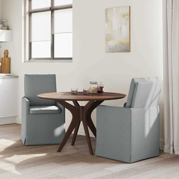 vidaXL Chaises de salle &agrave; manger 2 pcs Gris clair 57 x 67 x 98 cm