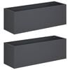 vidaXL Cache-pot de jardin 2 pc Anthracite 60 x 20 x 20 cm