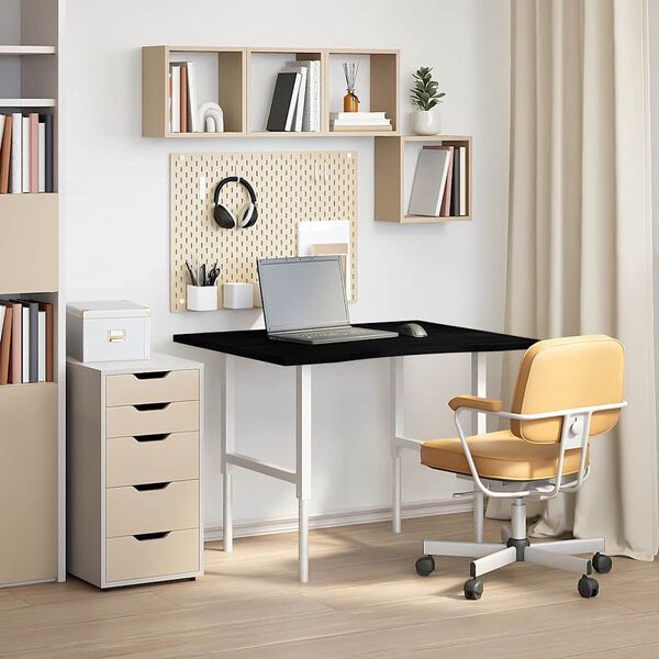 vidaXL Dessus de bureau marron fonc&eacute; bois ch&ecirc;ne massif rectangulaire