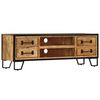 vidaXL Meuble TV avec tiroirs 120x30x40 cm Bois massif de manguier