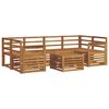 vidaXL Ensemble de canap&eacute;s d'ext&eacute;rieur 7 pc Naturel