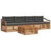 vidaXL Ensemble de canap&eacute;s d'ext&eacute;rieur 5 pc Naturel et Anthracite