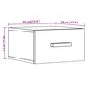 vidaXL Tables de chevet murales 2 pcs vieux bois 35x35x20 cm