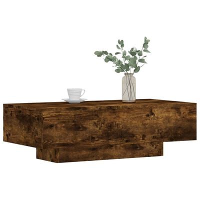 vidaXL Table basse chêne fumé 100x49,5x31 cm bois d'ingénierie