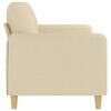 vidaXL Canap&eacute; &agrave; 3 places Cr&egrave;me 180 cm Tissu