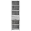 vidaXL Buffet haut sonoma gris 50x42,5x185 cm bois d'ing&eacute;nierie