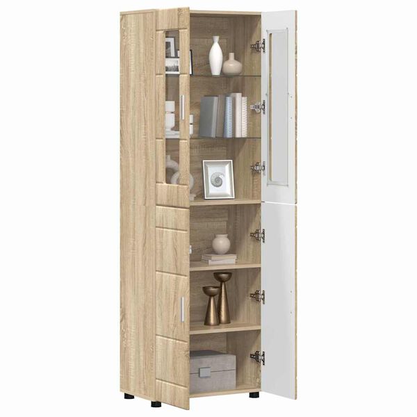 vidaXL Haut Armoire avec &eacute;tag&egrave;re FLORIN Ch&ecirc;ne Sonoma 60 x 35 x 182 cm