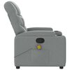 vidaXL Fauteuil de massage inclinable Gris clair Tissu