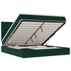 VidaXL Cadre de lit ottoman avec matelas vert fonc&eacute; 180x200cm velours