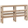 vidaXL T&ecirc;te de lit avec &eacute;tag&egrave;res 160 cm bois massif de pin