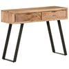 vidaXL Table console 100x35x76 cm Bois d'acacia avec bord naturel