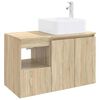 vidaXL Ensemble de mobilier de salle de bain 2 pc Ch&ecirc;ne Sonoma