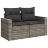 vidaXL Salon de jardin 6 pcs avec coussins gris r&eacute;sine tress&eacute;e