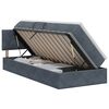 vidaXL Lit de Rangement Gris fonc&eacute; 100 x 200 cm Velours