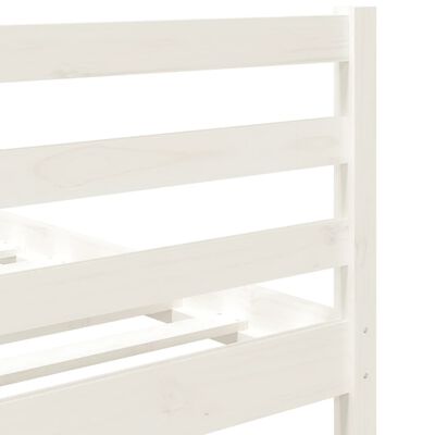 vidaXL Cadre de lit Blanc 90x190 cm Simple Bois massif