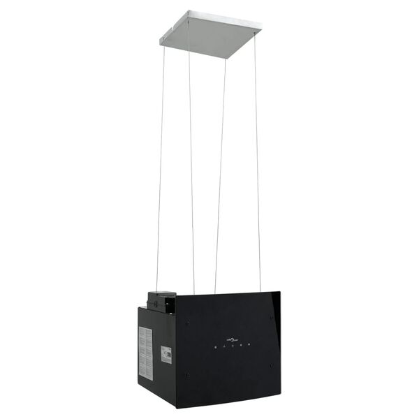 vidaXL Hotte îlot avec capteur tactile à LCD en verre trempé