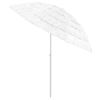 vidaXL Parasol de plage Hawaii blanc 240 cm
